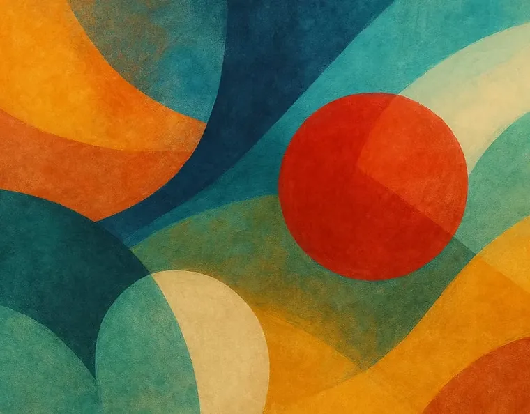 Illustration of balanced daily rhythm with harmonious visual elements